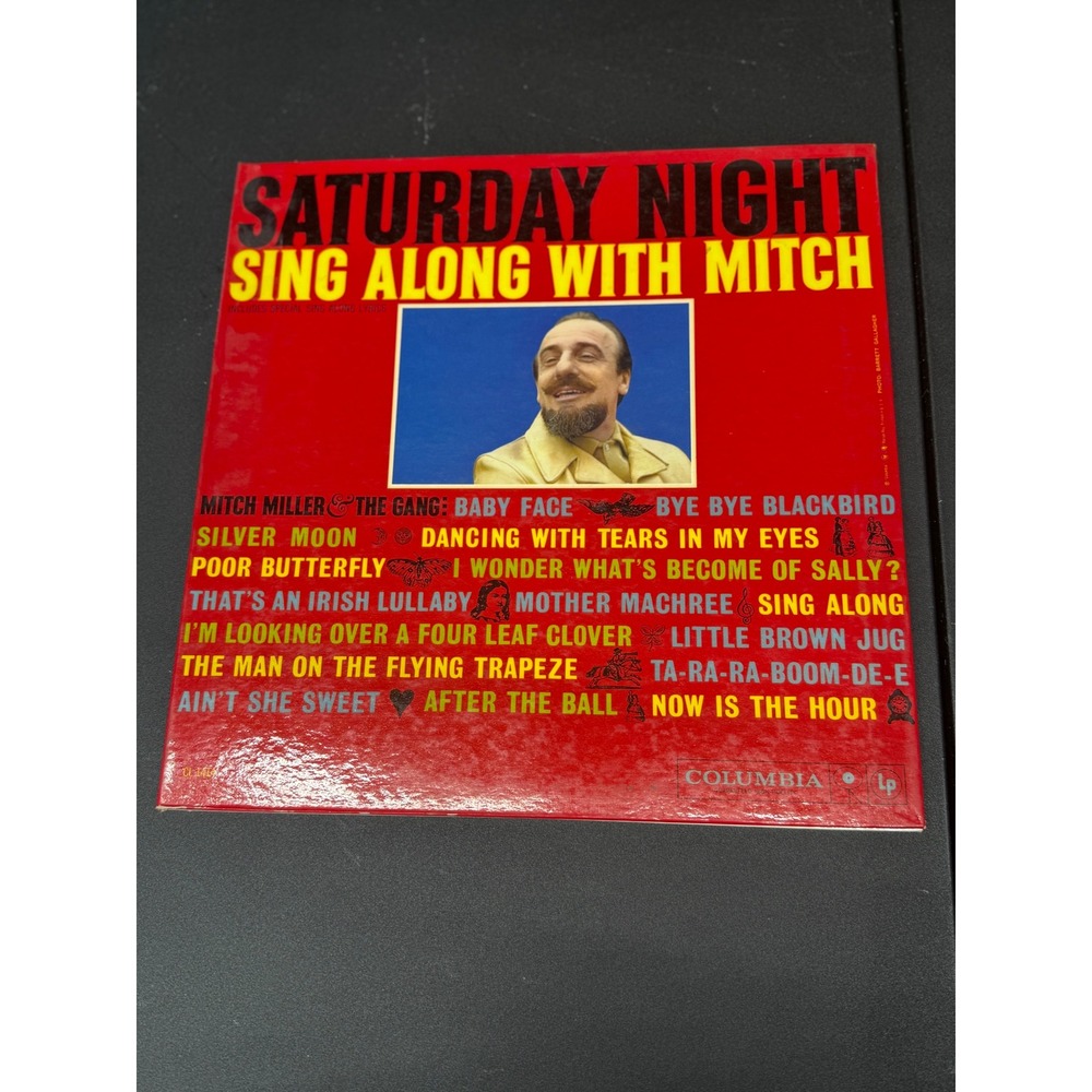 Mitch Miller Saturday Night Sing Along With Mitch Vinyl LP Columbia CL 1414 1960